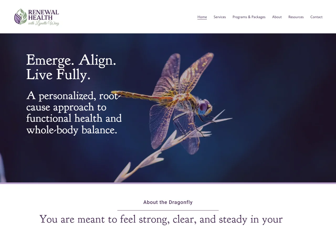 The Renewal Health website homepage